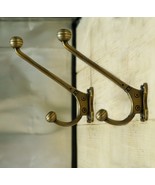 4.80&quot; Lot of 2 Vintage HOOK BALL ROUND Strong Solid Brass Wall Mount Hooks - $41.02 CAD