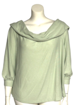 a.n.a Sweater Women&#39;s 1X Light Green VERY SOFT Cowl Neck New with Tags - £11.05 GBP