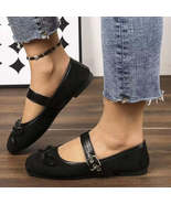 Bow Detail Mary Jane Loafers - $53.31 CAD