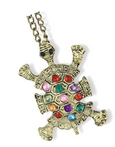 Emerald Park Jewelry Turtle Brass Colour with Multi Colour - £63.44 GBP