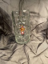 Spaten Munchen Winking Lizard On Keg Glass Beer Drink 1 Liter Stein Mug RARE - £11.74 GBP