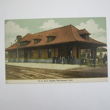 Antique Richmond Indiana Postcard C.C. &amp; L. Train Depot UNPOSTED - £7.86 GBP