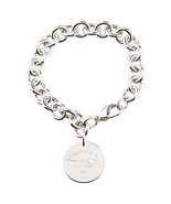Tiffany &amp; Co.Argent Sterling Rond &quot; Return To &quot; Étiquette Breloque Brace... - €386,47 EUR