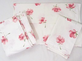 Eddie Bauer Cherry Blossom Floral Pink 3-PC Full/Double Duvet Cover Set - £52.11 GBP