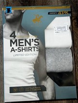 Beverly Hills Polo Club ~ Men's 4-Pack Tanks Tops Cotton Black White Gray ~ M - £19.96 GBP