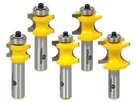 5 Bit Bullnose Router Bit, 1/2&quot; Shank, Yonico 13515. - $60.93