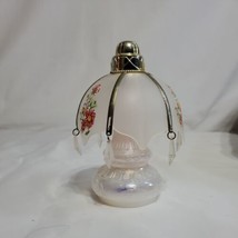 VINTAGE DOLCE ART IRIDESCENT GLASS COLOGNE PERFUME BOTTLE OIL LAMP W/SHA... - $14.80