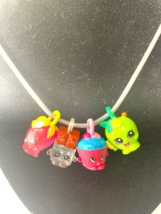 Shopkins Necklace Charms Chocolate Apple Blossom Strawberry Kiss Cupcake Chic - £9.45 GBP