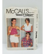 Vtg 1980 McCall #7046 Sewing Pattern Ladies Shirt Camisole Size S 10-12 ... - $9.89