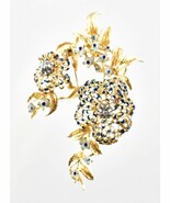 Authenticity Guarantee

*18K Yellow Gold Diamond Blue Enamel Floral Broo... - $1,350.57