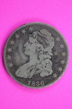 1836 Capped Bust Half Dollar Exact Coin In Pics Silver Rare Semi Key Date 22 - £69.66 GBP