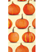 Pumpkin Party Cream GUEST TOWEL 16 per package: 3 ply - 8 1/2&quot; x 4 1/2&quot; - $16.17 CAD
