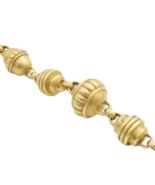18K GOLD Vintage Bracelet KIESELSTEIN CORD Designer Carved Heavy Beads  ... - €13.833,42 EUR
