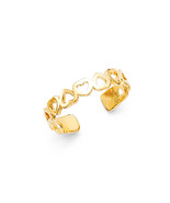 14K Gold Open Heart Toe Ring - €159,59 EUR