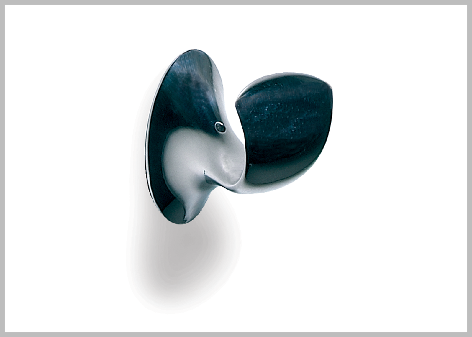 Amara polished stainless steel towel hook. Robe hook/hanger