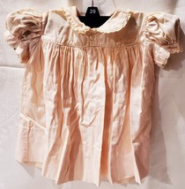 Vintage Hand Made Phillipines Baby 12 Months Smock Dress Pink - $23.00