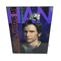 VINTAGE 1996 STAR WARS HAN MILLENNIUM FALCON 3 RING SCHOOL PORTFOLIO FOL... - $9.50