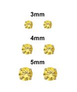 Genuine 14k Gold Screw-back Round Birthstone CZ Stud Earrings- November ... - $88.11+