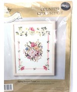 Something Special Spring Bouquet Flowers Cross Stitch Kit 50701 Vtg Cott... - £23.00 GBP