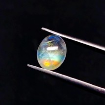 100% Natural Blue And Multi Flashy Rainbow Moonstone Oval Shape Cabochon... - $562.41 MXN