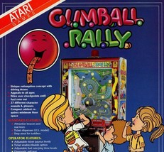 Gumball Rally Arcade FLYER 1990 Original NOS Redemption Game Paper Artwork - $21.85