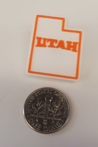 Utah State Shaped Rubber Lapel Hat Vest Pin Travel Souvenir - £13.09 GBP