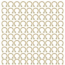 Wholesale 100Pcs Surgical Steel Nose Rings Piercing Tragus Earrings Golden Plate - £73.25 GBP