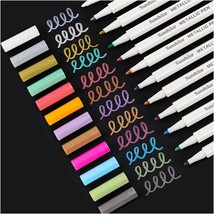 Sunshilor Metallic Markers Fine Point Metallic Marker Pens for Black Pap... - $383.49 MXN