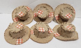 Thanksgiving Fall MINI Scarecrow Hats Crafts Bowl Filler Scatter Decor Set of 6 - £13.42 GBP