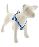 Lupine Reflective Step in Dog Harness 3/4&quot; Wide Blue Paws with 20-30&quot; Girth - $51.99 CAD