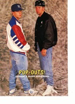 Marky Mark Wahlberg Donnie Wahlberg teen magazine pinup clipping New Kids Bop - £7.86 GBP