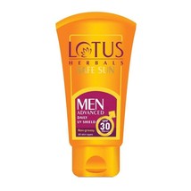 Lotus Herbals Safe Sun Men Advanced Daily UV Shield SPF 30 PA+++ Non Greasy 100g - £16.92 GBP