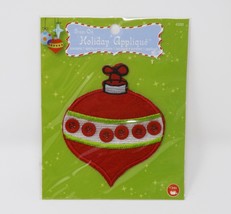Dritz Iron-On Fabric Applique -- New -- Red Christmas Ornament - $4.39