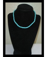 Turquoise Colored Beaded Choker Necklace 14-16&quot; N041 - €12,96 EUR