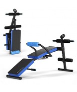 Adjustable Sit Up Bench with LCD Monitor-Blue - Color: Blue - $2,738.03 MXN