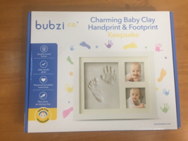 Bubzi Co. Charming Baby Clay Handprint &amp; Footprint Keepsake Picture Fram... - £15.85 GBP