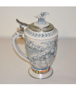 Vintage 1992 Avon “Winners Circle” Ceramic Stein w/ Pewter Lid 36 ounces - £23.98 GBP