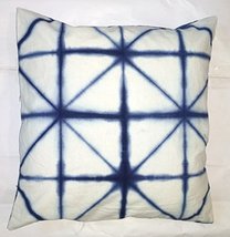 Traditional Jaipur Indigo Cushion Cover 16x16, Shibori Pillowcases, Tie ... - $9.99