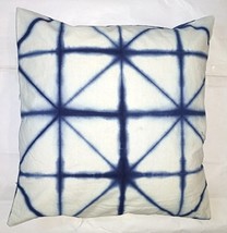 Traditional Jaipur Indigo Cushion Cover 16x16, Shibori Pillowcases, Tie ... - £7.82 GBP