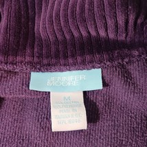 Jennifer Moore Women's Cotton Blend Full Zip Pockets Velvet Purple Soft Jacket M image 4