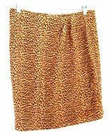 Jessica Lauren Leopard Print Skirt 100% Silk Cheetah Animal Print Skirt ... - £25.23 GBP