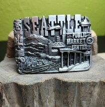 Bergamot Brass Works Belt Buckle Seattle Public Market 1981 VTG USA Sisk... - $772.69 MXN
