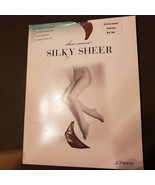 Sheer Caress Silky Sheer Nylon Pantyhose Suntan Queen Short JCPenney NIP... - £9.81 GBP