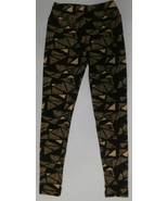 Women&#39;s Print Leggings | Brown/Cream Geometric Design; One Size - £9.57 GBP