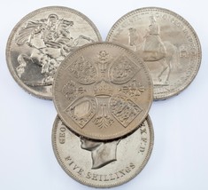Grande-Bretagne 4-Crown Kit (2) 1951 Festival De Bretagne (2) 1953 Couro... - $73.47