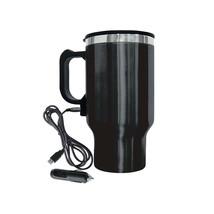 Brentwood 16 fl oz Electric Coffee Mug w Wire Car Plug in Black 473 mL - $21.32