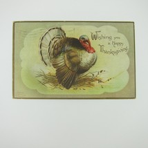 Thanksgiving Postcard Wild Turkey Clapsaddle Embossed Antique 1908 - £7.83 GBP