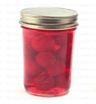 Cherry Scented Gel Jams Candle in 8 Oz Classic Jar with Lid by The Gel Candle Co - £10.03 GBP