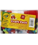 Crayola - Craft kit - 131 pieces pipcleaners pom poms arts crafts kids s... - $8.31