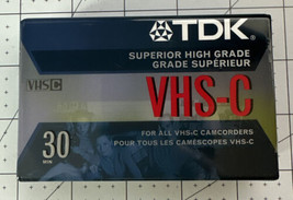 TDK VHS-C30 30 Minute Blank Camcorder Tapes Sealed - $7.34